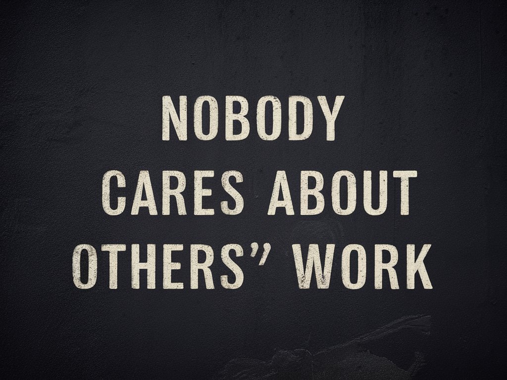 Nobody Cares About Others' Work