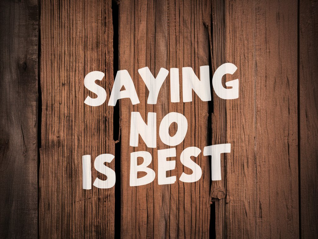 Saying No is Best