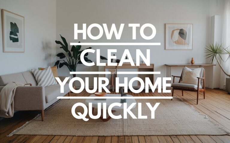 How to Clean Your Home Quickly