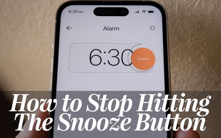 How to Stop Hitting the Snooze Button