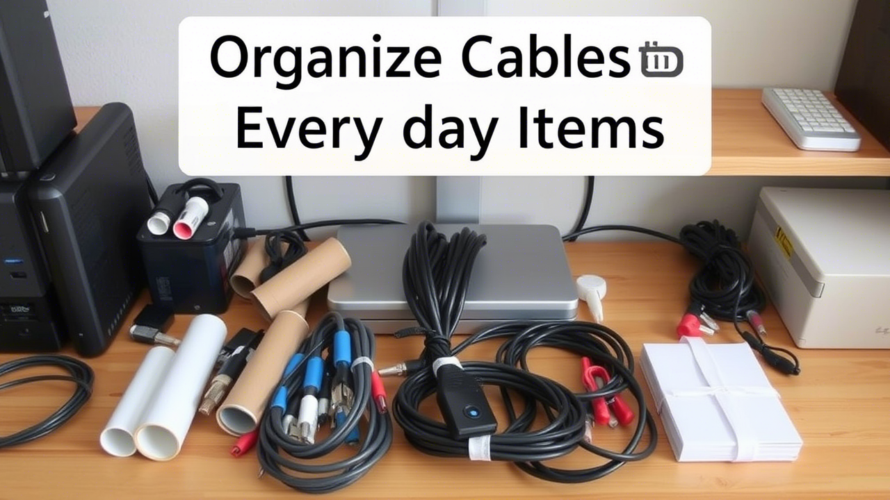 Organize Cables with Everyday Items