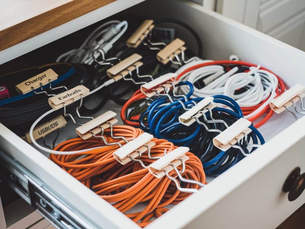 Hack #2: Keep Your Cables Untangled with Bread Clips