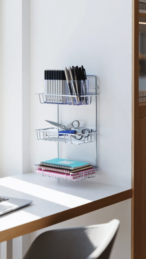 Use a Shower Caddy for Office Supplies