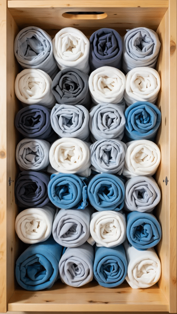 Roll Clothes Instead of Folding