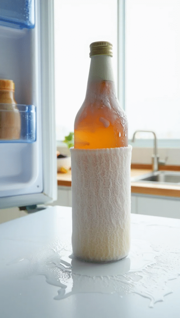 Use a Towel to Chill Drinks Quickly